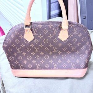 Louis Vuitton Brown and Tan Monogram Handbag